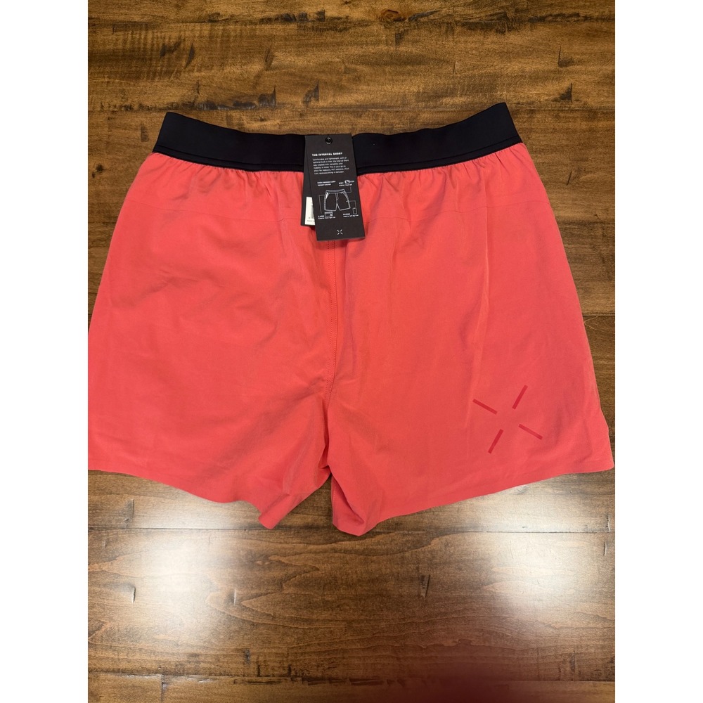 Ten Thousand Mens 5" Interval Short Lined Great Rose Red Training Med NWT - Picture 6 of 6